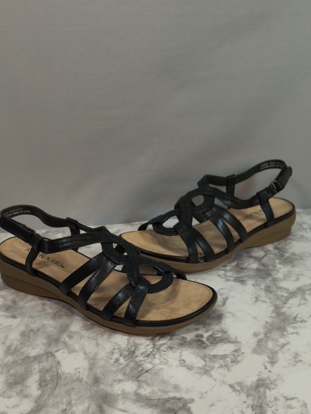 Kim Roger Marris Black Sandals, NWT , Size - 8-1/2 M